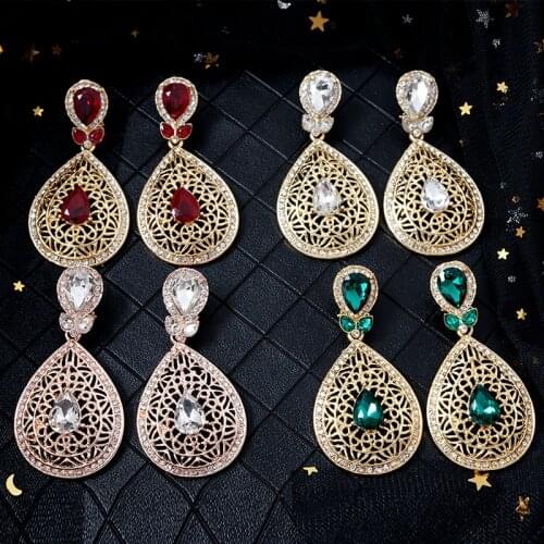 Moroccan style wedding jewelry rhinestone earring French eardrop jewelry earrings drop drop earrings