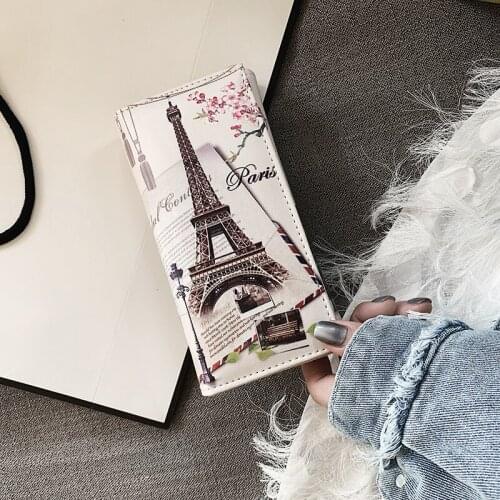 Fashion Printing Women Wallets Luxury Pu Leather Womens Bags 2021 Designer Purse Girls Clutch Card Bag Cover Wallet Long Style