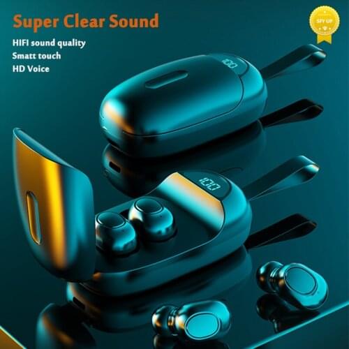 TWS Wireless Bluetooth 5.0 Earphones Audiophile Headphones LED Power Display Sports Waterproof Headset 9D HIFI Stereo Earbuds