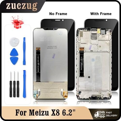 Original 6.2" For Meizu X8 LCD Display Touch Screen Digitizer Assembly With Frame For Meizu X 8 X8 M852H M852Q