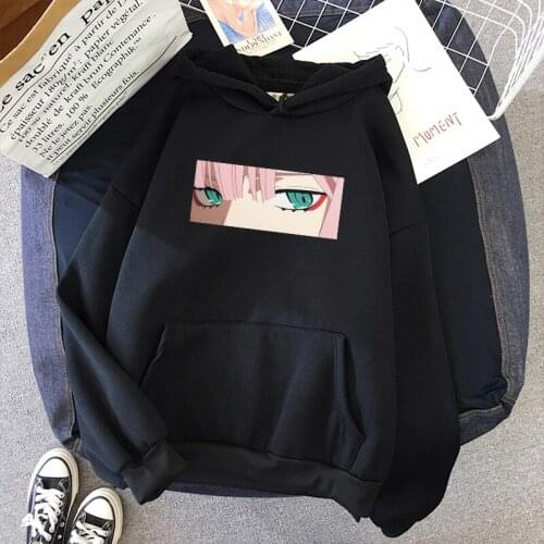 Casual fashion punk Harajuku winter large size Vintage Japanese cartoon Vaporwave letter long sleeve female hooded sweatshirt