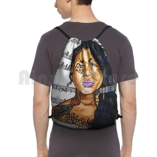 Jean Grae Backpack Drawstring Bag Riding Climbing Gym Bag Jean Grae South Africa South Africa South African Rapper Hip Hop