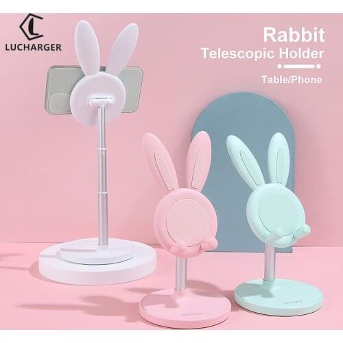 Cute Desk Mobile Phone Holder Stand For iPhone iPad Metal Desktop Tablet Holder Adjustable Table Cell Foldable Extend Support