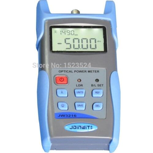 High Precision USB Port Data Storage JW3216A -70+6dBm Handheld Fiber Optical Power Meter