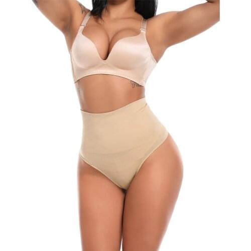 Women Sexy Thong Tummy Control Slimming Panties High Waist Trainer Seamless Shapewear Girdle Bodysuit Body Shapers