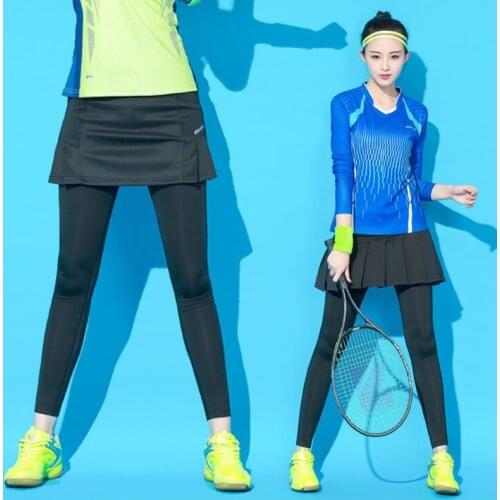 Girls Tennis Skorts , Women Professional Badminton trousers , Female Full Length Tennis Skirt Pants , Girl Sportwear Skirt Pant