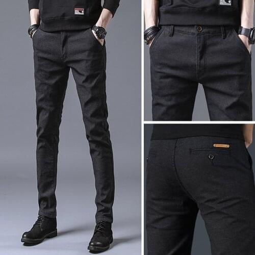 2020 Spring New Mens Multicolor Casual Pants Business Fashion Elastic Solid Color Slim Fit Trousers Male Brand Clothes28-38