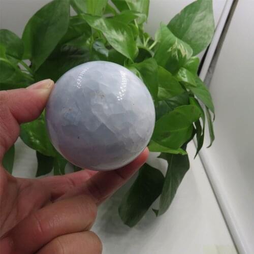 280g 58mm 100% Natural Celestite Quartz Crystal Ball Sphere Fengshui Stone Ball