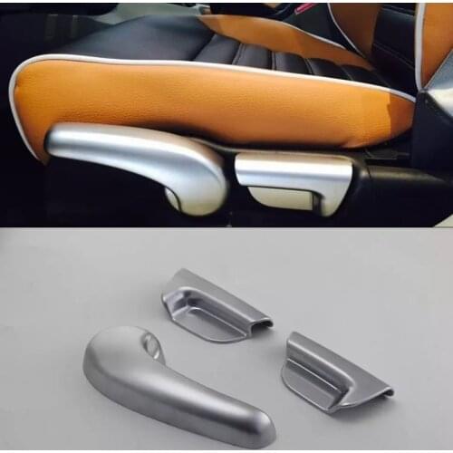For Honda City 2015-2019 3PCS ABS Chrome Car Seat Adjustment Knob Button Switch Cover Trim Moldings Car Styling Accessories