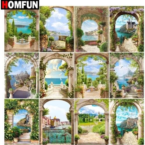 HOMFUN Diamond Painting Full Square/Round Drill 5D DIY "Beautiful scene" Daimond Embroidery Rhinestone Cross Stitch Decor A30013