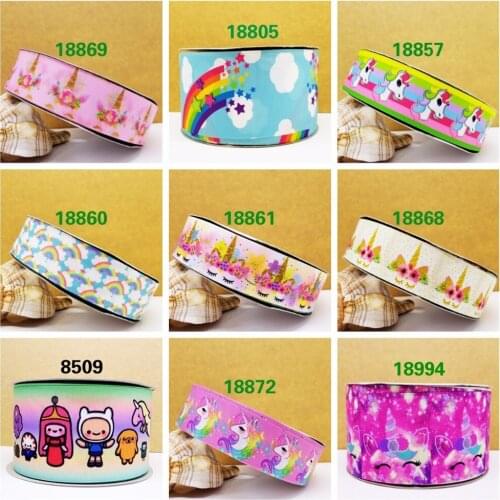 Free shipping 50 yard cartoon printed grosgrain ribbon 18994