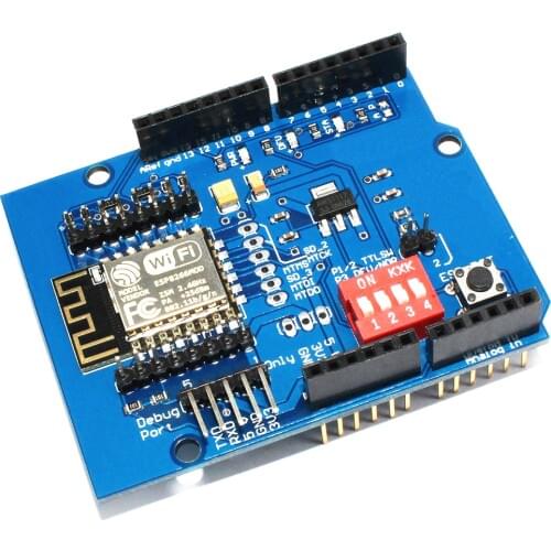 ESP8266-12 3.3V Industrial Grade Wireless WIFI Module with DIP Switch, ESP8266 Serial Wifi Expansion Board Compatible UNO Mega