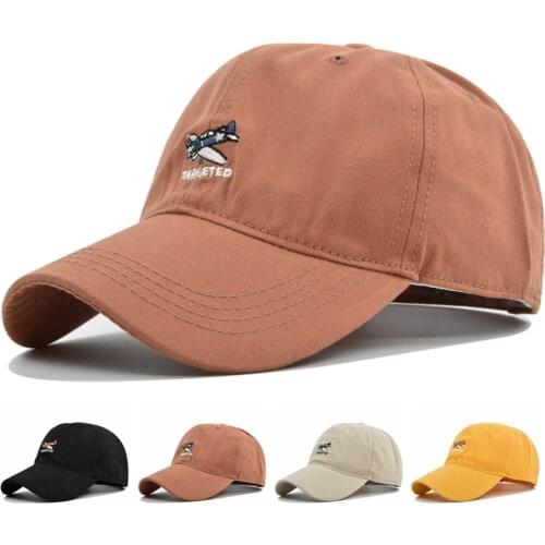[DIFF COOL]Pure Cotton Baseball Cap Airplane Embroidered Cap Mens Fashion Snapback Hat Unisex Summer Leisure Sun Hat gorras