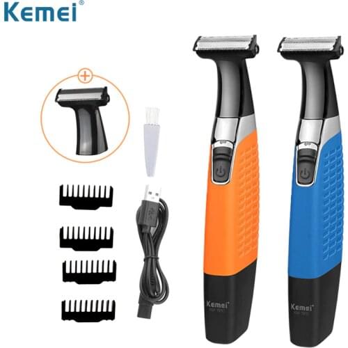 Kemei One Blade Shaver Men Face Beard Razor Electric Manscaped Body Trimmer Professional Hair Removal Shaving Machine Km 1910
