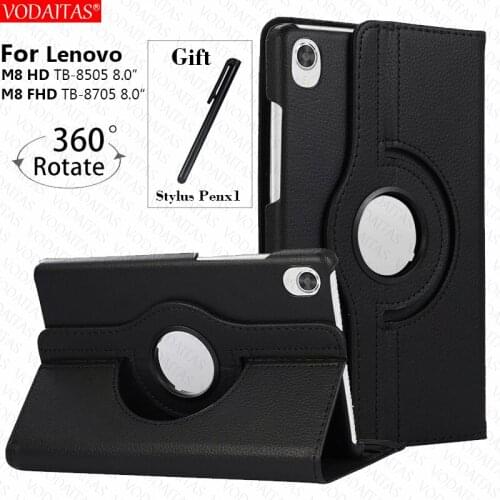 M8 TB-8705 TB-8505 360 Degree Rotating Stand Tablet Cover For Lenovo Tab M8 FHDTB-8705F/TB-8705N HD TB-8505F/X/FS 8" Cover Case