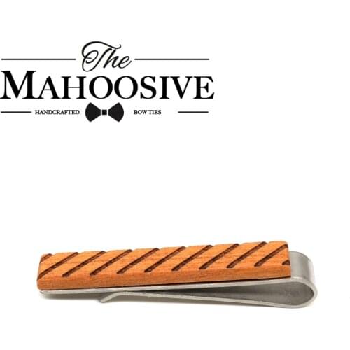 Mahoosive gemelos para hombre camisa Groom Vintage Tie Clips Wood Necktie Tie Bar Clasp cufflinks for mens