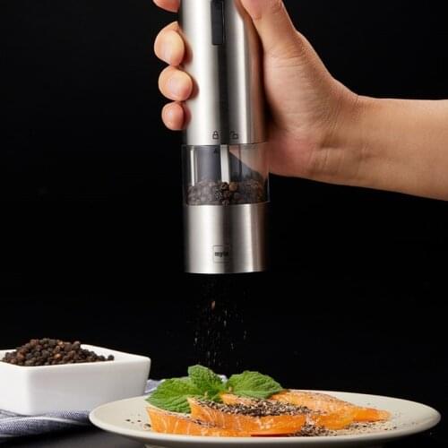 Pepper Electric Grinder Stainless Steel Adjustable Automatic Easy Clean Grinder USB Charging Salt & Pepper Mill Kitchen Tools