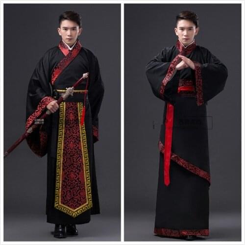 17 Colors Mens Hanfu Traditional Chinese Clothing Ancient Costume Festival Outfit Stage Performance Clothing Folk Dance Costumes