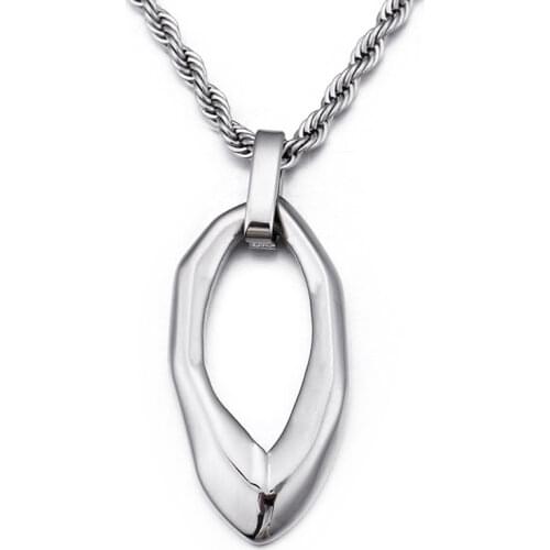 Mens Necklaces Fashion Stainless Steel Jewelry Personality Punk Style Irregular Shape Pendant Necklace
