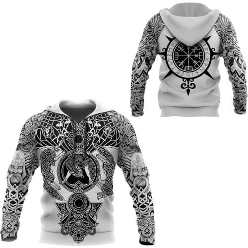 PLstar Cosmos Viking Warrior Tattoo NewFashion Tracksuit casual 3DPrint Pullover Unisex Hoodies/Sweatshirts/Jacket/Men/Women A-7