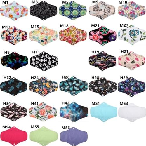 [Sigzagor] 60 Medium M Regular Reusable Washable BAMBOO Mama Cloth Pads, Menstrual Sanitary Pads,Light Flow 10"/25cm 26 Designs