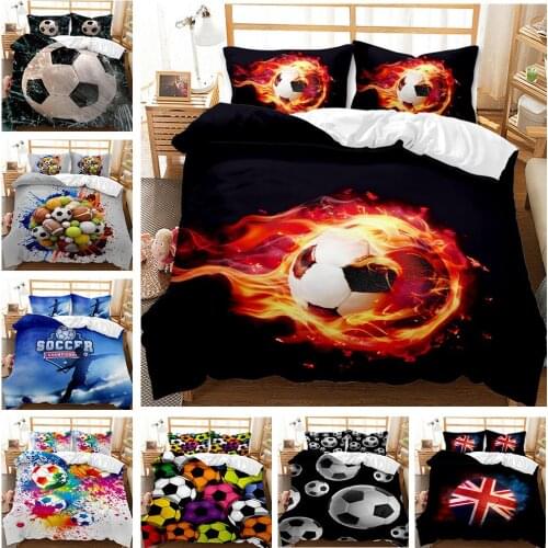 Creative Football Duvet Cover 3D Prints UK Soccer Quilt Cover Twin Bedding Set Queen King Size Comforter Cover Set Bedclothes