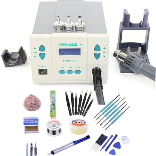 Digital Display Electric Soldering Irons + Hot Air Gun Better SMD Rework Station Lead-free 1000W YAOGONG 861DW