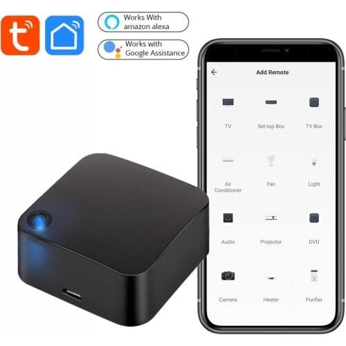 WiFi Smart IR Universal Remote Controller IR Blaster for AC TV Tuya Smart Life App Voice Control Hub Work With Alexa Google Home