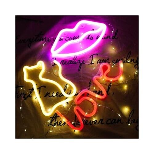 Mode Led Neon Sign Light Vakantie Xmas Party Romantische Bruiloft Decoratie Kinderkamer Home Decor Flamingo Maan Eenhoorn Love