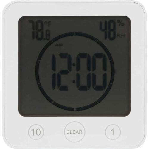 Digital Display Thermometer White Outdoor Garden Waterproof Temperature Meter with Hook