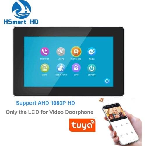 Tuya App WiFi Motion Detection 7 Inch touch screen LCD for Smart IP Video Doorbell 1080P Wired Video Doorphone Intercom System