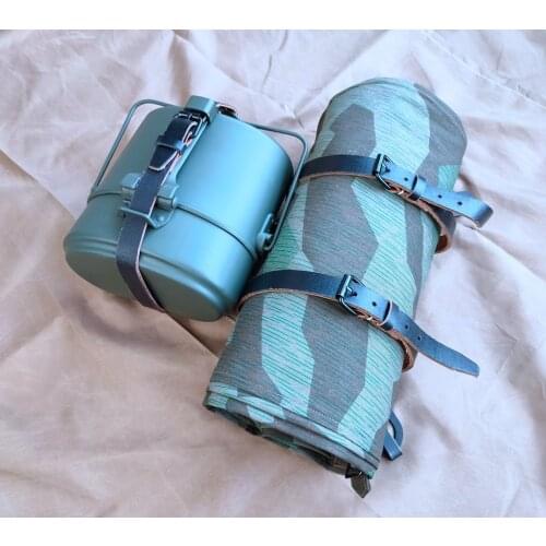 WWII WW2 GERMAN ARMY FIELD LOAD BEARING SUSPENDER A-FRAME CANTEEN SPLINTER CAMO PONCHO MILITARY WAR REENACTMENTS EQUIPMENT