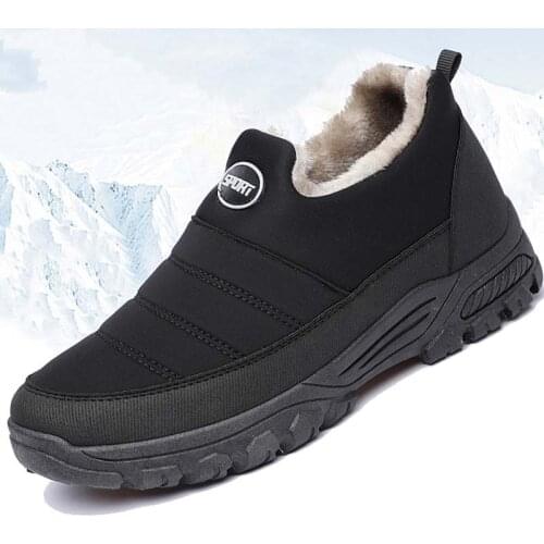 Winter Men Boots Plush Warm Snow Boots for Men Sneakers Fashion Ankle Man Boots Men Outdoor Shoes botas hombre
