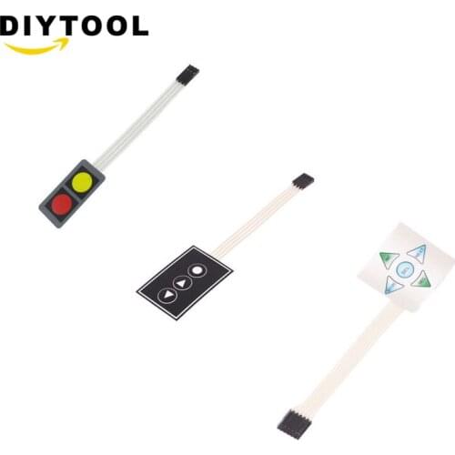 1PCS 1X2/1x3/1X5 Matrix Array 5Key Membrane Switch Keypad Keyboard 1*2 1*3 1*5 Keys Control Panel Plate For Aduino