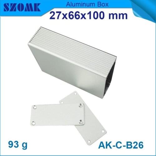 10 pcs/lot caja aluminio electronica pcb enclosure 27(H)x66(W)X100(L)mm diy aluminium enclosure