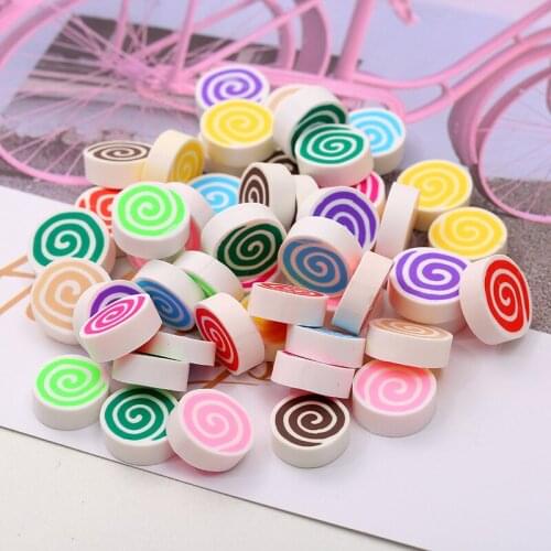 30Pcs 15mm Marshmallow Polymer Clay Slice DIY Craft Supplies Phone Shell Patch Arts Decor Hair Accessories Scrapbook Ornaments