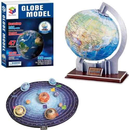 3d Puzzle Globe Model World Map Jigsaw Puzzles For Adults Educational Games Children Toys Globes and Planet Kids Birthday Gift