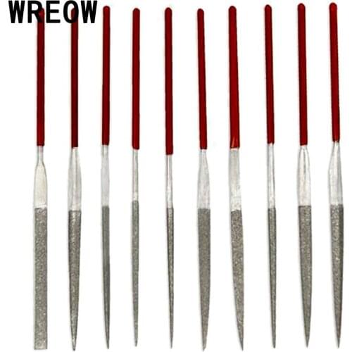 10Pcs 3x140mm Diamond File Needle File Set Wood Rasp Lapidary Ceramic Tool Wood Sharpening Gringding Carving Repair Cutting Tool