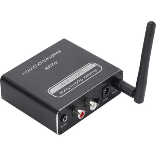 Audio Decoder Digital Optical Flac Sbc Optical Fiber DAC Converter, for Home Theater Desktop Powered Active Speakers