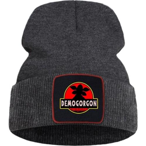 DEMOGORGON Print Hot Sale Brimless Caps Flexible Outdoor Knitted Cap Casual Spring Wool Hedging Hat Unisex Fashion Beanie Hats