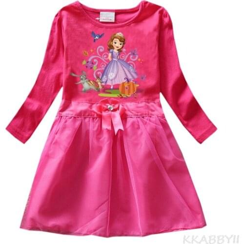 Childrens Wear Spring And Autumn New Childrens Dress Cartoon Cotton Foreign Style Girl Pleated Skirt Net Gauze Skirt