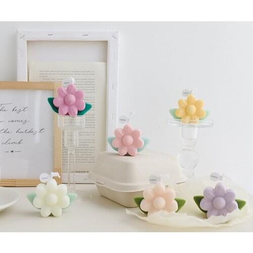 Korean Style Little Flower Candle INS Shooting Background Props Handmade Scented Candles Aromatherapy Wedding Home Decoration