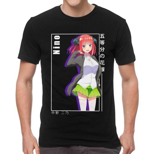 The Quintessential Quintuplets T-shirt Short Sleeve Anime Manga T Shirts Nino Nakano Go Toubun No Hanayome Tshirt Cotton Tee