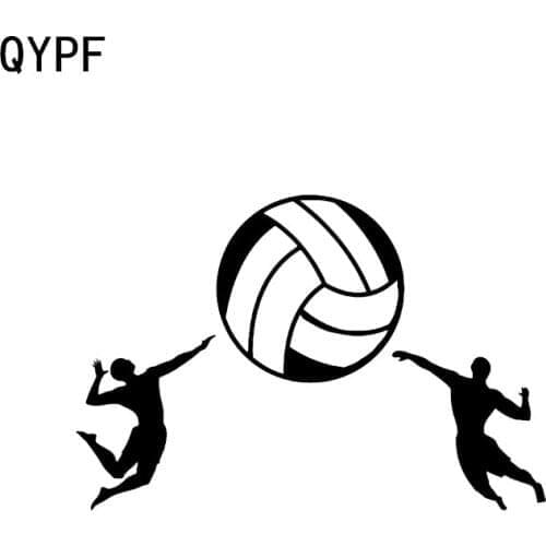 QYPF 15*10.1CM Interesting Volleyball Car Stickers Accessories Vinyl High Quality Decals C16-1450