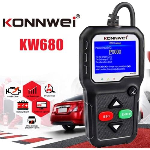 KONNWEI KW680S OBD2 Scanner OBD 2 Car Diagnostic Auto Diagnostic Tool 7 Languages Car Scanner Tools Diagnostic Scanner