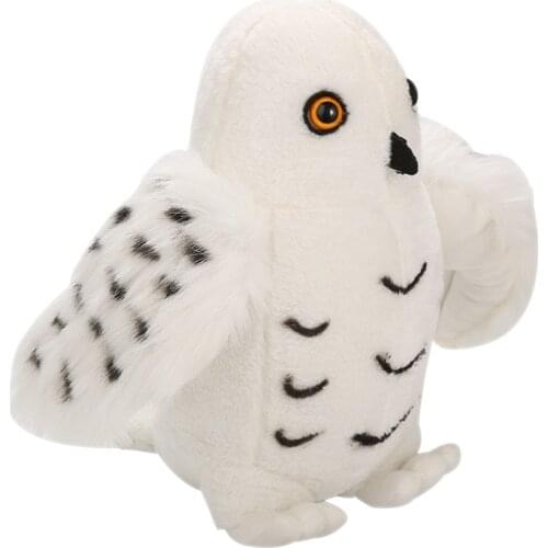 Owl Shaped Short Plush Toy Cartoon Style Free-standing Stuffed Doll for Children 20CM 30CM