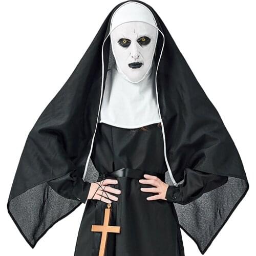 Halloween Costumes Halloween Carnival Horror Monastery Ghost Nun Demon Nun Unisex Series Horror Movie Cosplay Costumes Adult