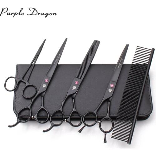 Left-Hand 7" JP Titanium Puppy Shears Straight Shears Thinning Scissors Professional Pets Scissors Dogs Grooming Scissors Z3006