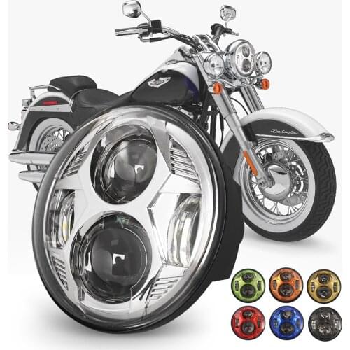 Motorcycle 5.75Inch LED Headlight For Harley Dyna Super Glide Softail Sportster 1200 883 Custom XL883C LED Headlights Projector