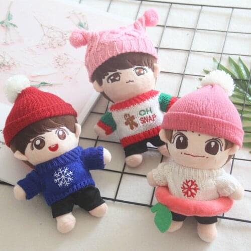 NEW Kpop Group DIY Plush Doll Soft Stuffed Bantang Boys Customized Clothes Dress-up Plush Toy Unique Match Yourself Peluche Doll
